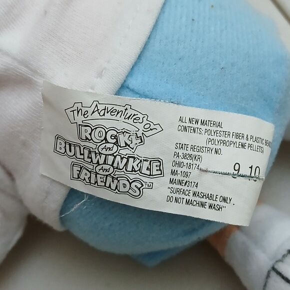 Vintage 1999 Stuffins Sherman Stuffed Plush Animal Rocky & Bullwinkle Toy - Picture 4 of 4